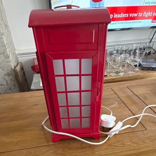 Telephone box red led - led, corded